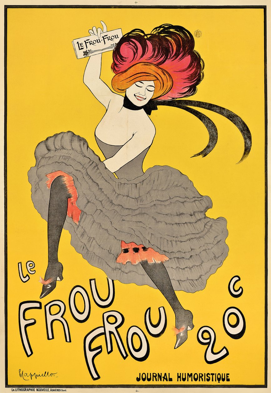 フランスの雑誌「Le Frou Frou」の宣伝ポスター、1899年 作： レオネット・カッピエッロ