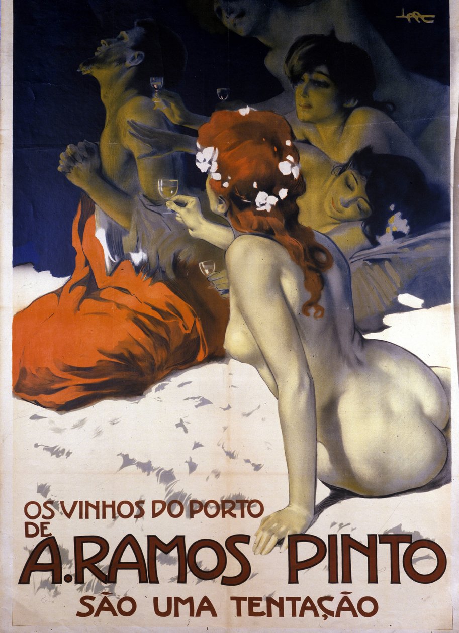 ポルトガルワインの広告。レオポルド・メトリコヴィッツのポスター、1915年頃。 作： レオポルド・メトリコビッツ