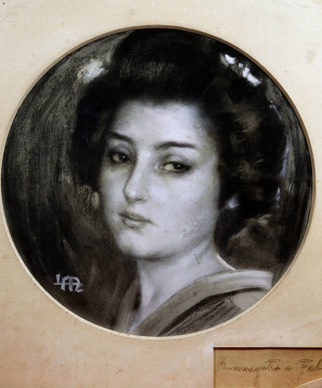 レオポルド・メトリコヴィッツ（1868-1944）がプッチーニの同名オペラのために描いたスケッチ「蝶々夫人」。 作： レオポルド・メトリコビッツ