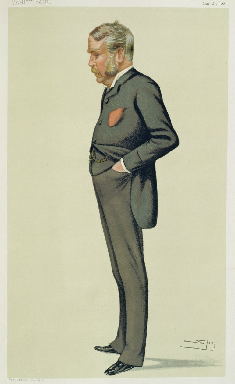 1881年5月21日、バニティフェアのウィリアムシュウェンクギルバート（1836-1911）の "スパイ"風刺画、ペイシェンス 作： レスリー・マシュー・ワード