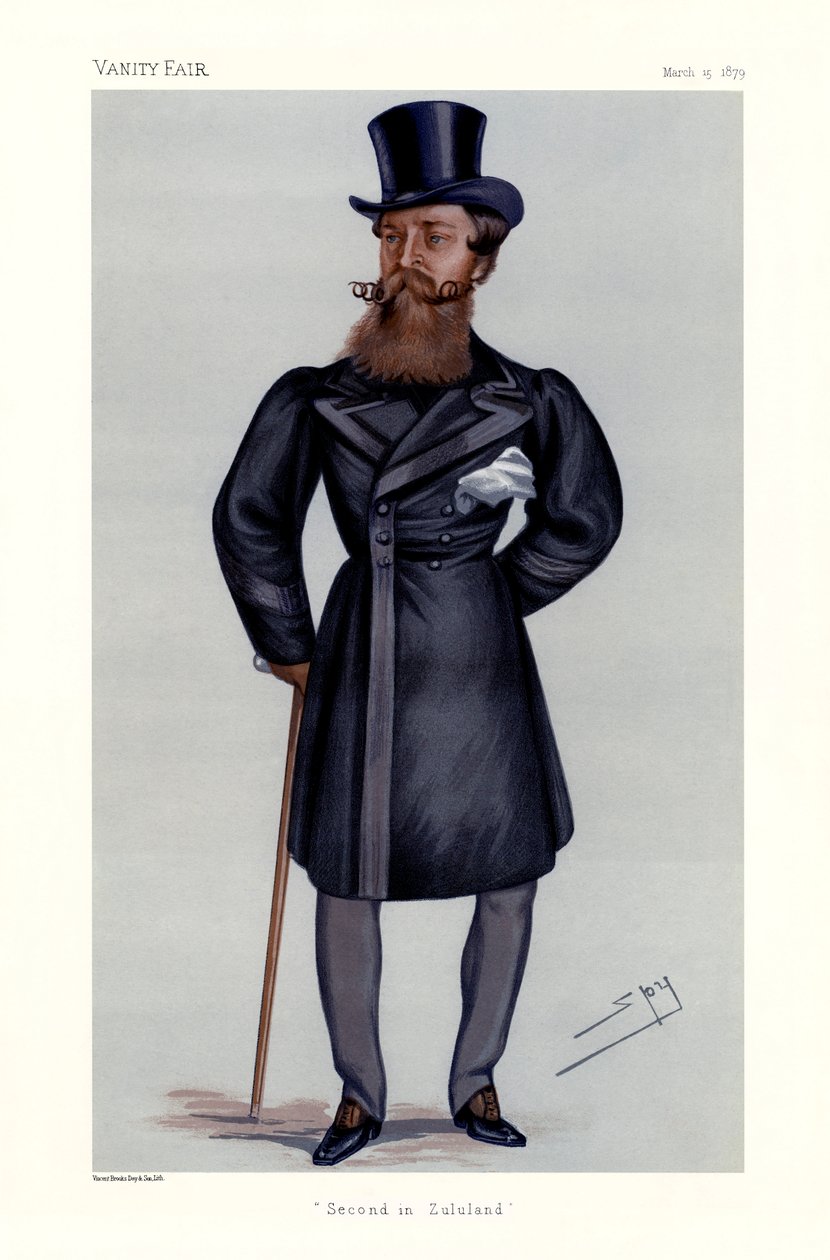 ヘンリー・ホープ・クリーロック少将 - 杖とトップハットを持った肖像画 作： レスリー・マシュー (1851-1922) ウォード