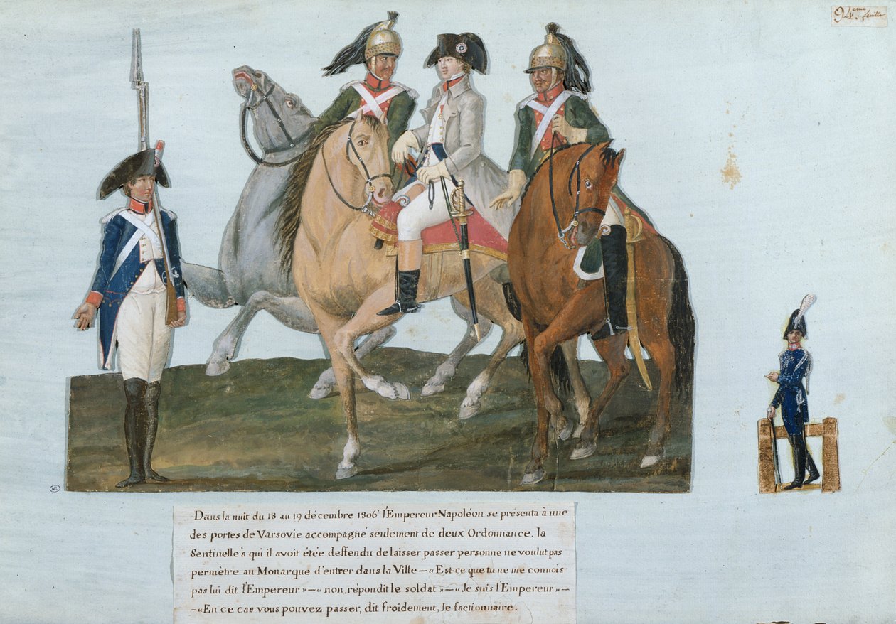 ナポレオンボナパルト（1769-1821）とワルシャワ歩哨 作： レスール兄弟