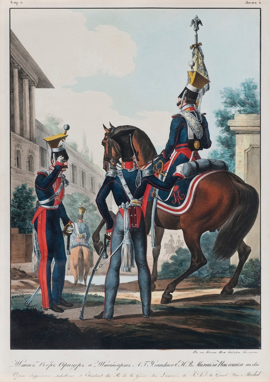 1830年代にロシアのウーラン連隊大公ミハエルパブロビッチの首席補佐官 作： レフ・アレクサンドロヴィチ・ベロソフ