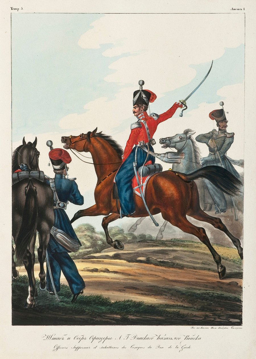 ドンコサック軍の参謀本部長、1830〜1840年代 作： レフ・アレクサンドロヴィチ・ベロソフ