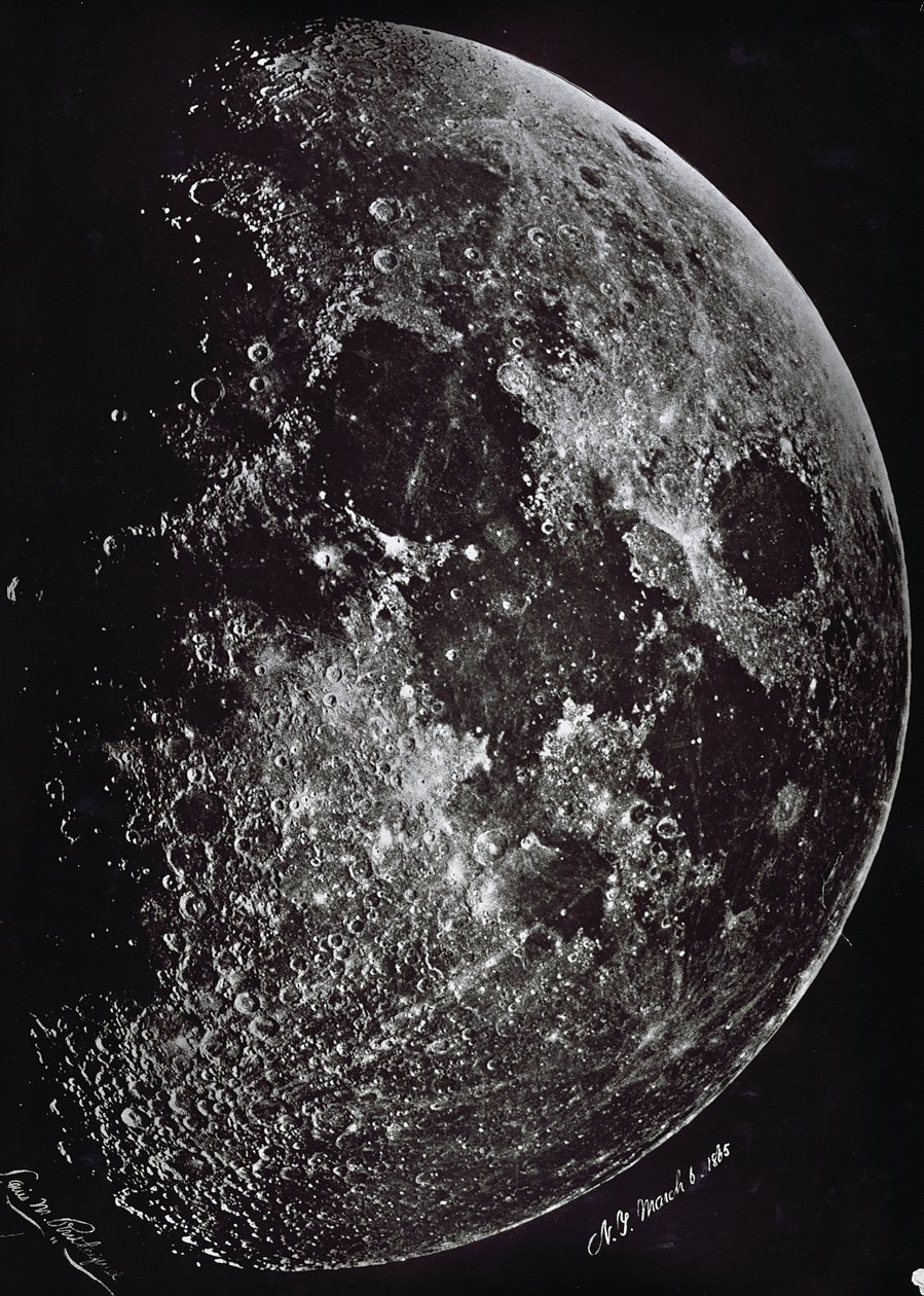 1865年の月の写真 作： ルイス・M・ラザフォード