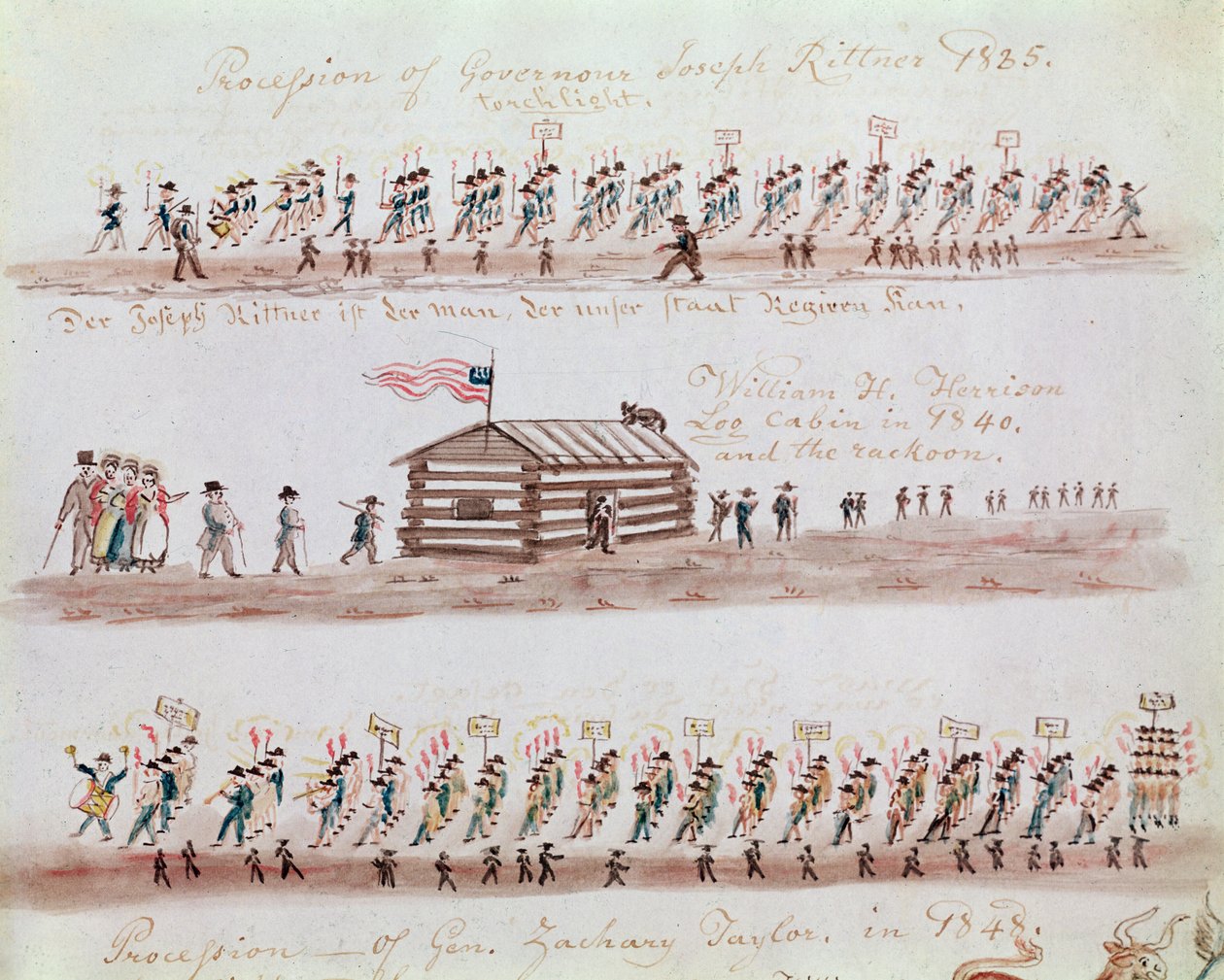 アメリカの歴史における出来事を描いた3つのスケッチ 作： ルイス・ミラー