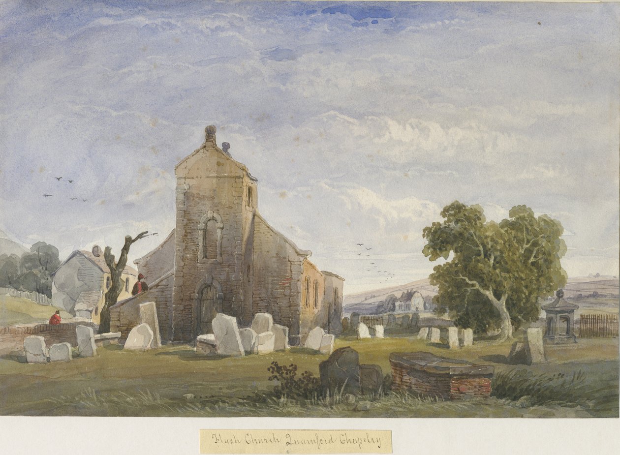 フラッシュチャペル：水彩画、ND [c1830-1840] 作： ルイス・ジョン・ウッド