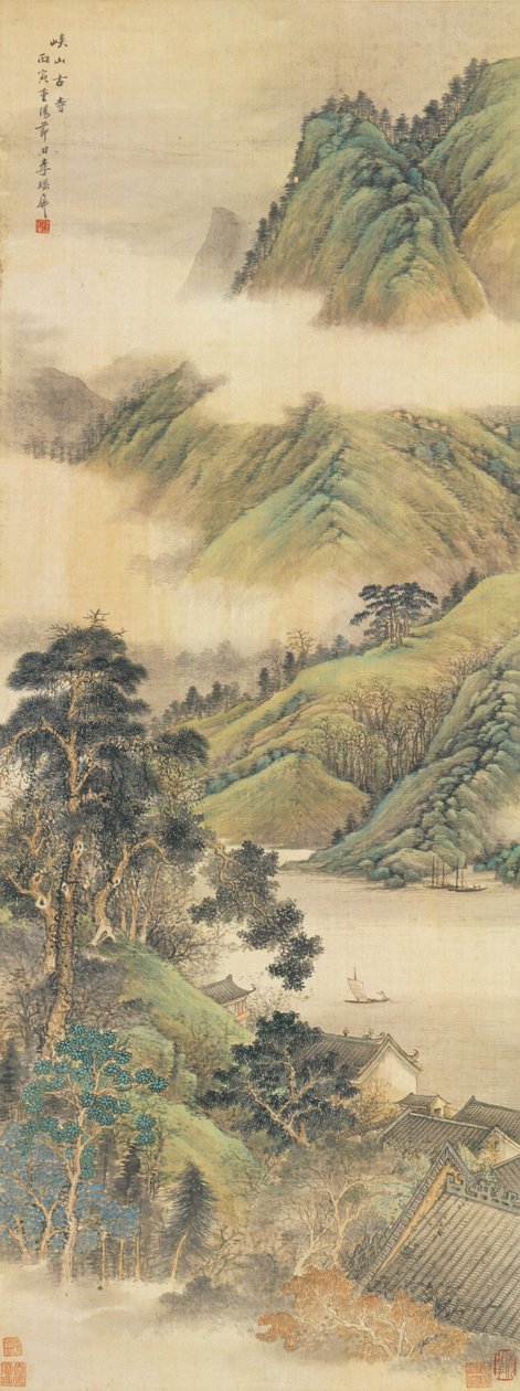 山と谷に囲まれた古代寺院 作： 李Ya平