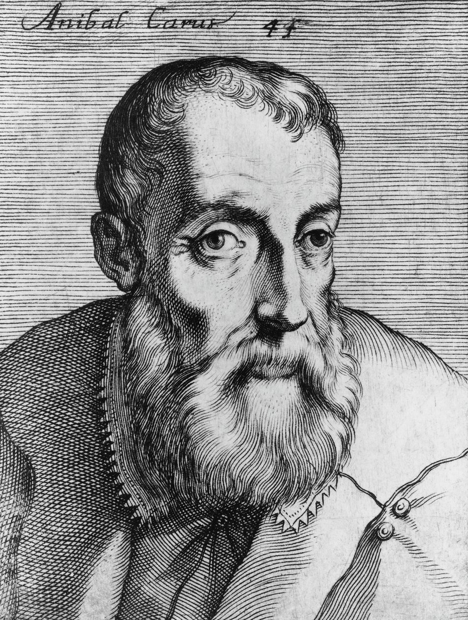イタリアの詩人、劇作家、翻訳家であるアンニバレ・カロ（1507-1566）の肖像、エングレーヴィング 作： 不明不明