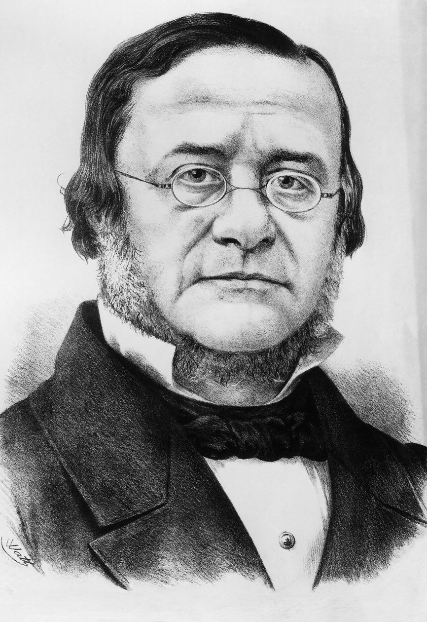 イタリアの愛国者・政治家で、1848年から1849年までサン・マルコ共和国の大統領を務めたダニエレ・マニン（1804-1857）の肖像、ワットのデッサンをもとにしたエングレーヴィング。 作： 不明不明