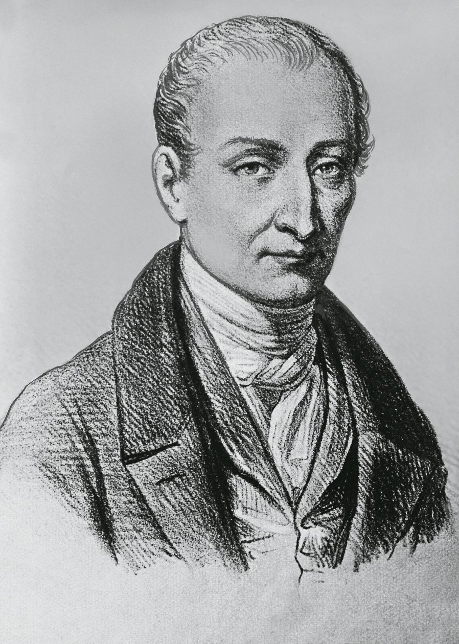 ヘリオグラフィーを発明したフランス人のジョセフ・ニセフォレ・ニエプス（1765-1833）の肖像 作： 不明不明