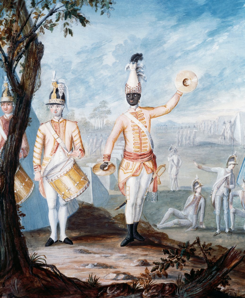 アメリカ独立戦争時のフランス歩兵の制服（グワッシュ）、ニコラ・ホフマン作、アメリカ 作： 不明不明
