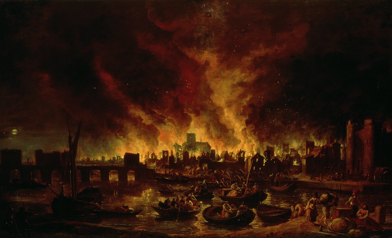 1666年のロンドンの大火 作： リーヴ・ヴェルシュイエ