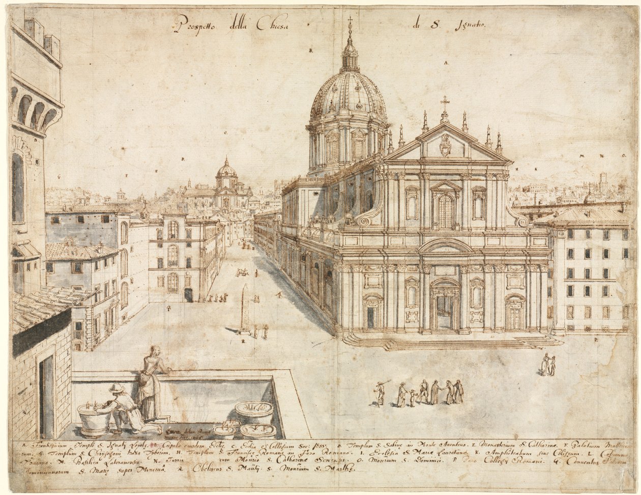 ローマ十八景：サンティニャツィオ教会、1665年。 作： リービン・クルイル
