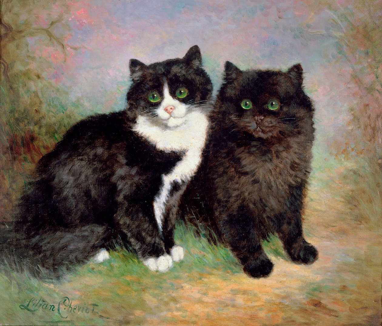 猫のペア 作： リリアン・シェビオット