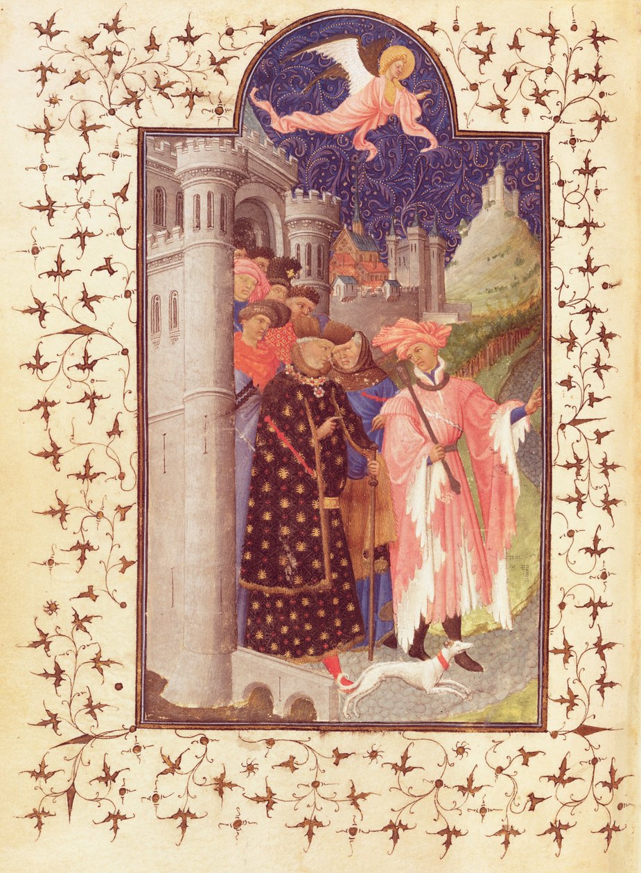 Ms Lat 18014 f.288v Jean de France（1340-1416）の公爵、ベリー公、Les Petites Heures de Duc de Berry、1412年頃 作： リンブール兄弟