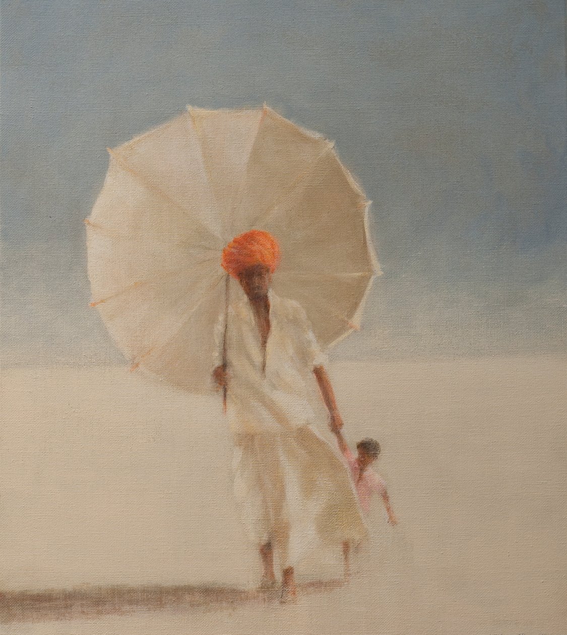 Man and Child I、2010（キャンバスにアクリル） 作： リンカーン・セリグマン