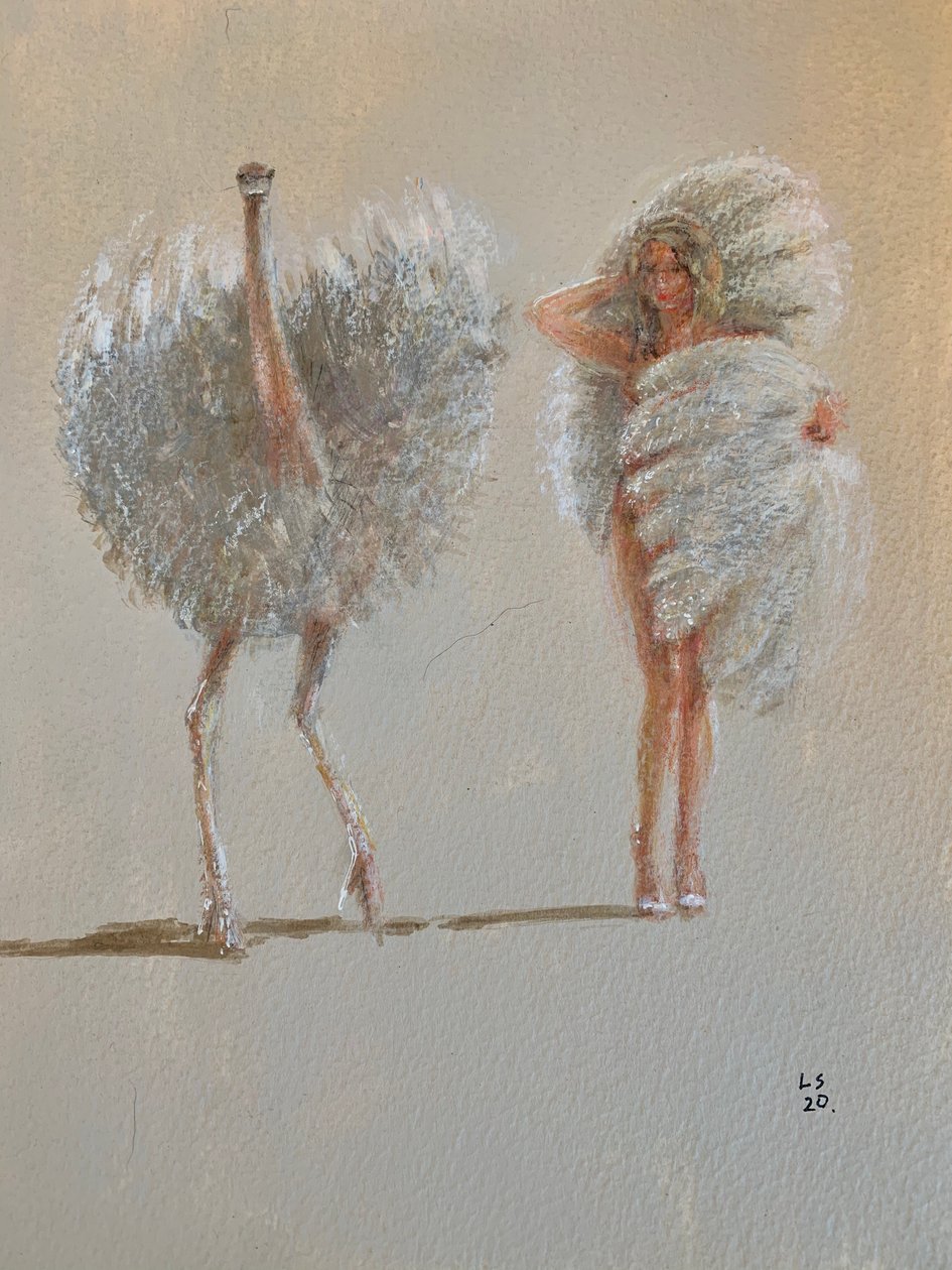 ホワイト ダチョウ バレエ