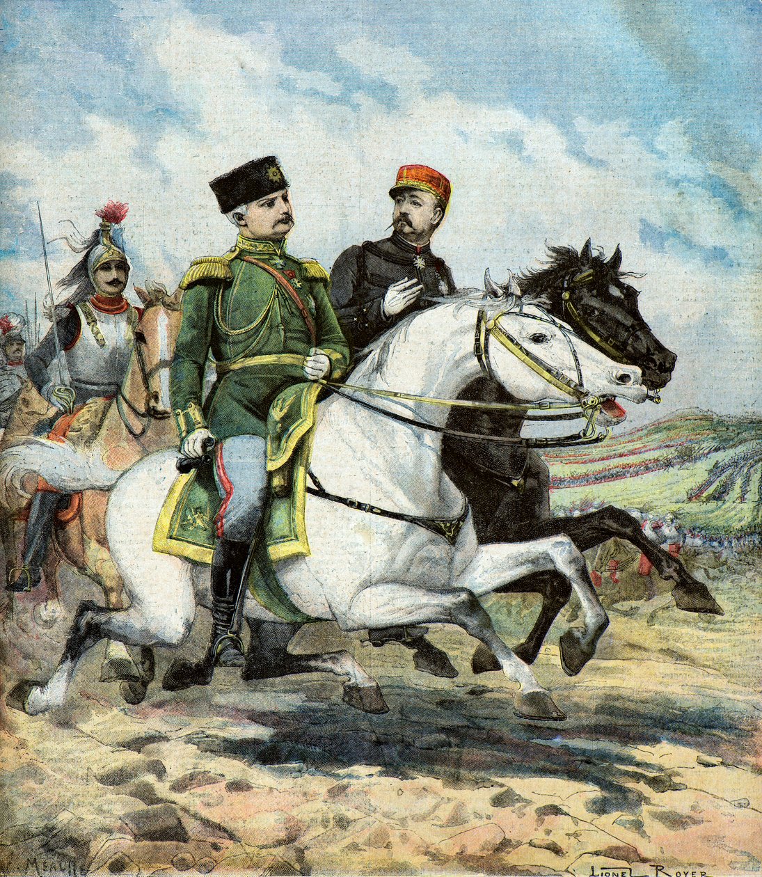 フランスのソシエ将軍とロシアのドラゴミロフ将軍 作： ライオネル・ノエル・ロイヤー