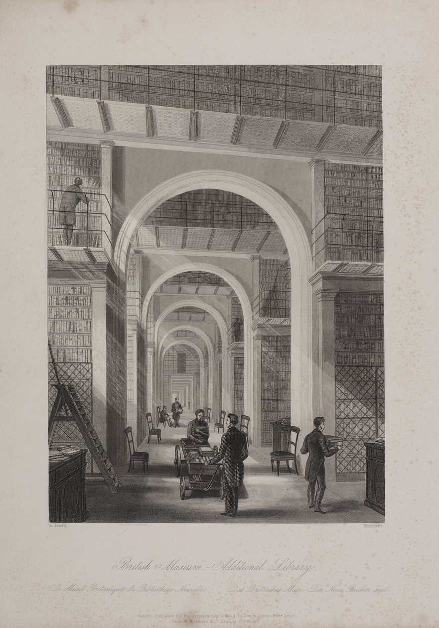大英博物館、ホルボーン、1850年頃（エングレーヴィング 作： Llewellyn（後）Jewitt
