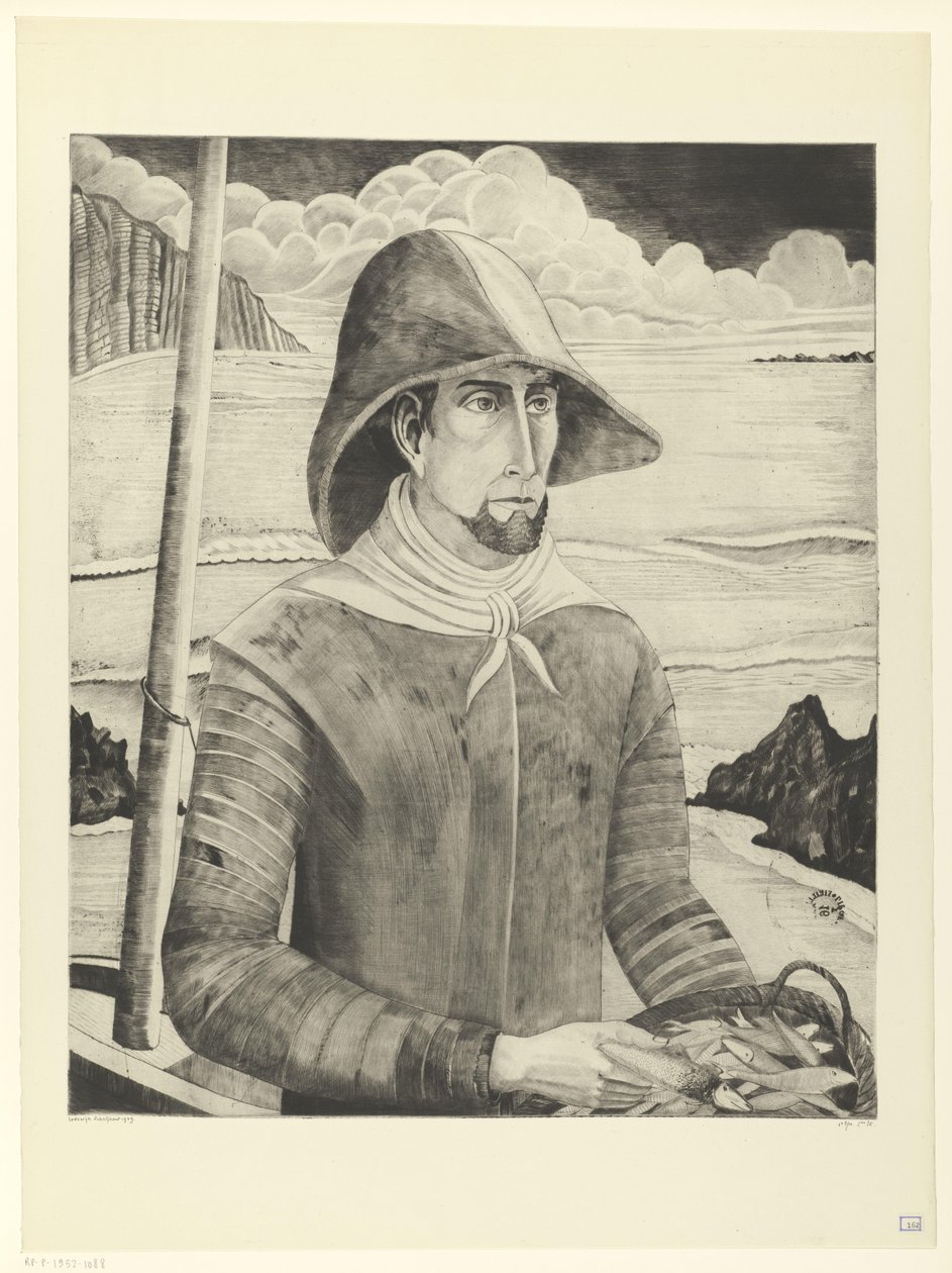 ブルトンねじ Breton Fisherman II (原題) 作： Lodewijk Shelfhout（アーティストによる署名）
