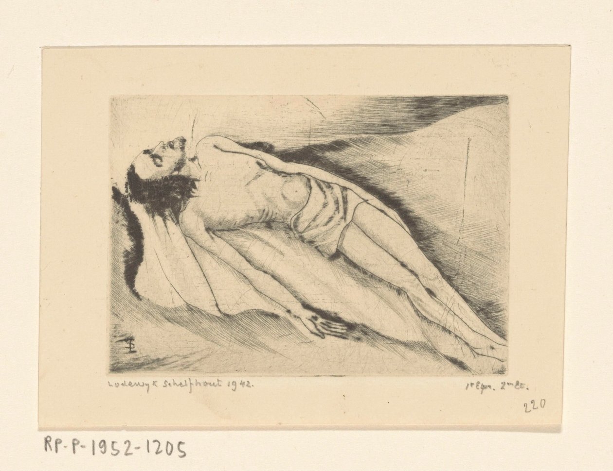 ドデ・クリスタス Le Christ mort (原題) 作： Lodewijk Shelfhout（アーティストによる署名）