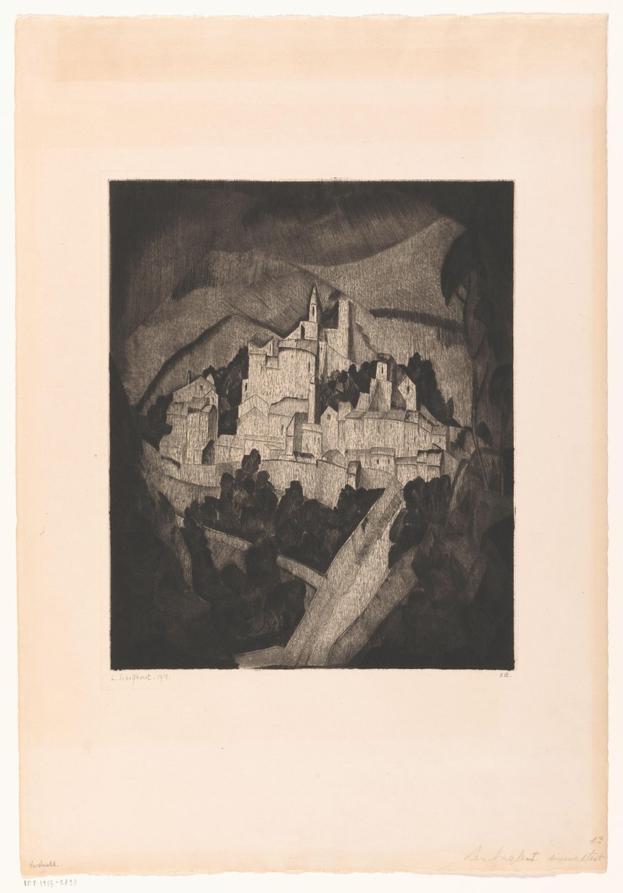 Les Angles I (原題) 作： Lodewijk Shelfhout（アーティストによる署名）