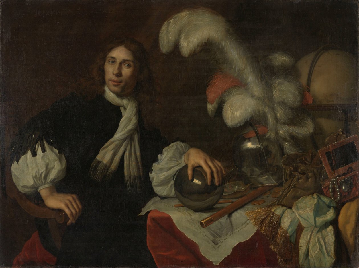 1665 年にローストフトで砲弾により殺害された、フリースラント提督 Aucke Stellingwerff の死後の肖像画 作： Lodewijk van der Helst
