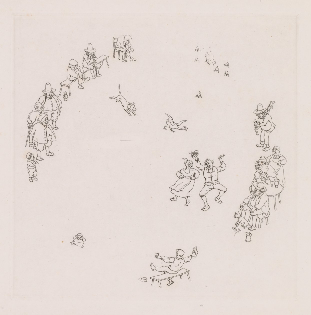 Revelers Ribauds et Ribaudes. 作： レオンス・ジャスティン・アレクサンドル・プティ