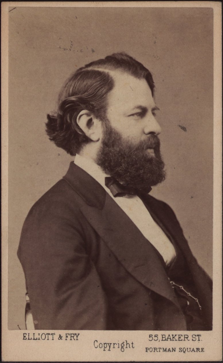 ヴァイオリン奏者で作曲家のヨーゼフ・ヨアヒムの肖像 1831-1907年、c. 1875年。 作： ロンドン。写真スタジオエリオット＆フライ