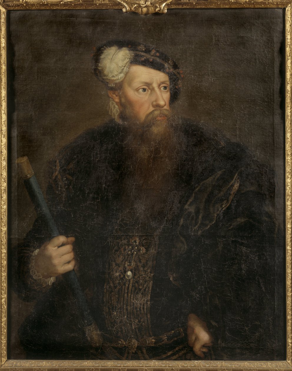 Gustave I Vasa de Suede - スウェーデン王グスタフ1世（1496-1560）の肖像画、パッシュ、ローレンツ、ザ・ヤング（1733-1805）によるもの。1768年頃、キャンバスに油彩。寸法：98,5x78,5cm。ストックホルム国立博物館 作： ローレンズザヤンガーパスク