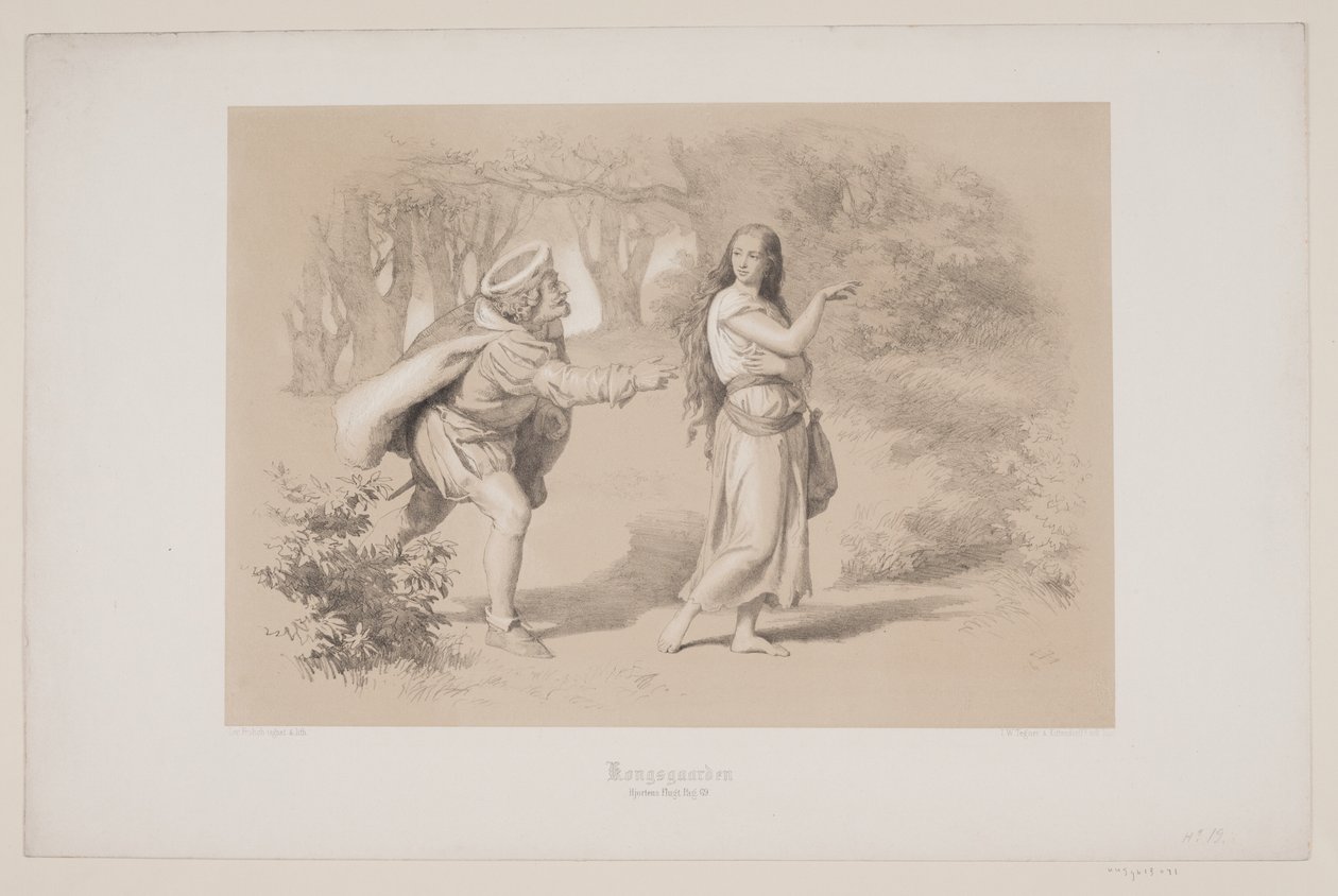 Kongsgården、ページ。 69、Christian Winther の「Flight of the Deer」の挿絵 作： ローランス・フレーリッヒ
