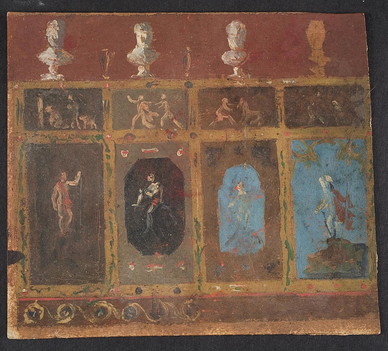 ヴァルホイ 1838/1839 の壁の装飾 作： ローランス・フレーリッヒ