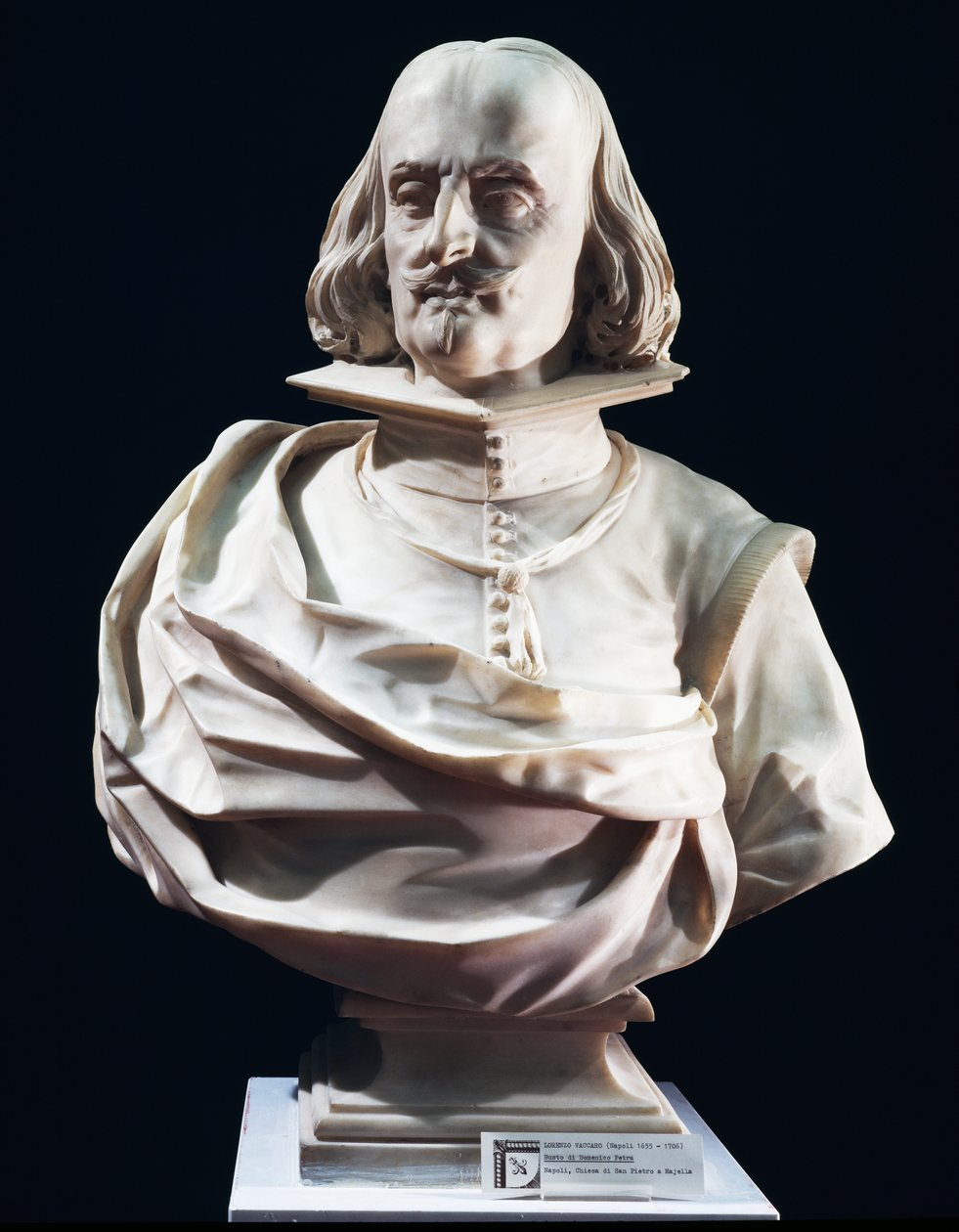 ドメニコ・ペトラの大理石製胸像、ロレンツォ・ヴァッカロ（1655-1706）作、イタリア、ナポリ、マイエッラのサン・ピエトロ教会 作： ロレンツォ・ヴァカロ