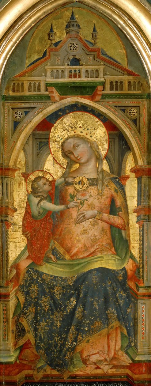 マドンナとチャイルド、1372年。 作： ロレンツォ・ヴェネツィアーノ