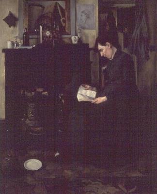 暖炉のそばで読書 作： ルイ・ブーシェ
