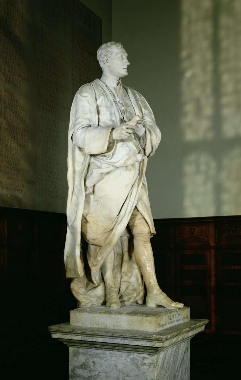 アイザック・ニュートン卿（1642-1727）（大理石） 作： ルイ・フランソワ・ルビヤック