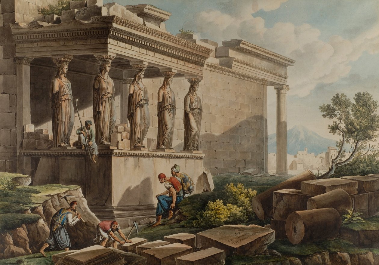 ErectheionのCaryatidsのポーチ 作： LouisFrançoisCassas