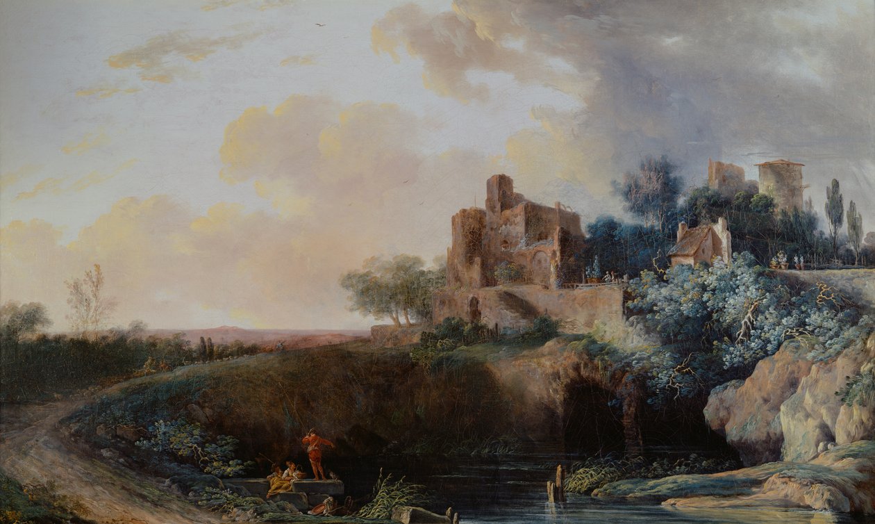 風景、1767 作： ルイ・ガブリエル・モロー