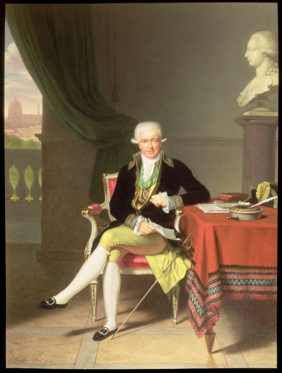 ヨハン・クラエス・ラガースバードの肖像（1756-1863）、1799 作： ルイ・ゴーフィエ