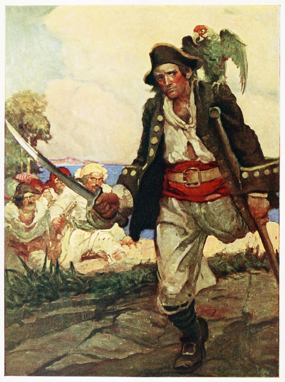 トレジャーアイランドパブからの口絵。 1915（カラーリトラフ） 作： ルイス・ジョン・Rヘッド