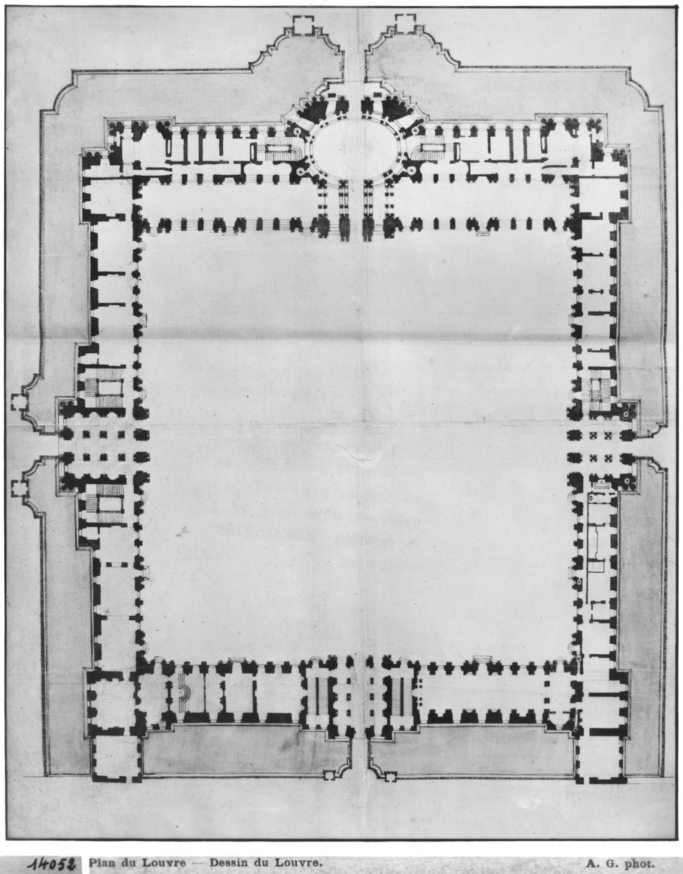 ルーブルの東側の建物のデザイン、「Recueil du Louvre」、第1巻、fol.5から 作： ルイ・ル・ヴァウ