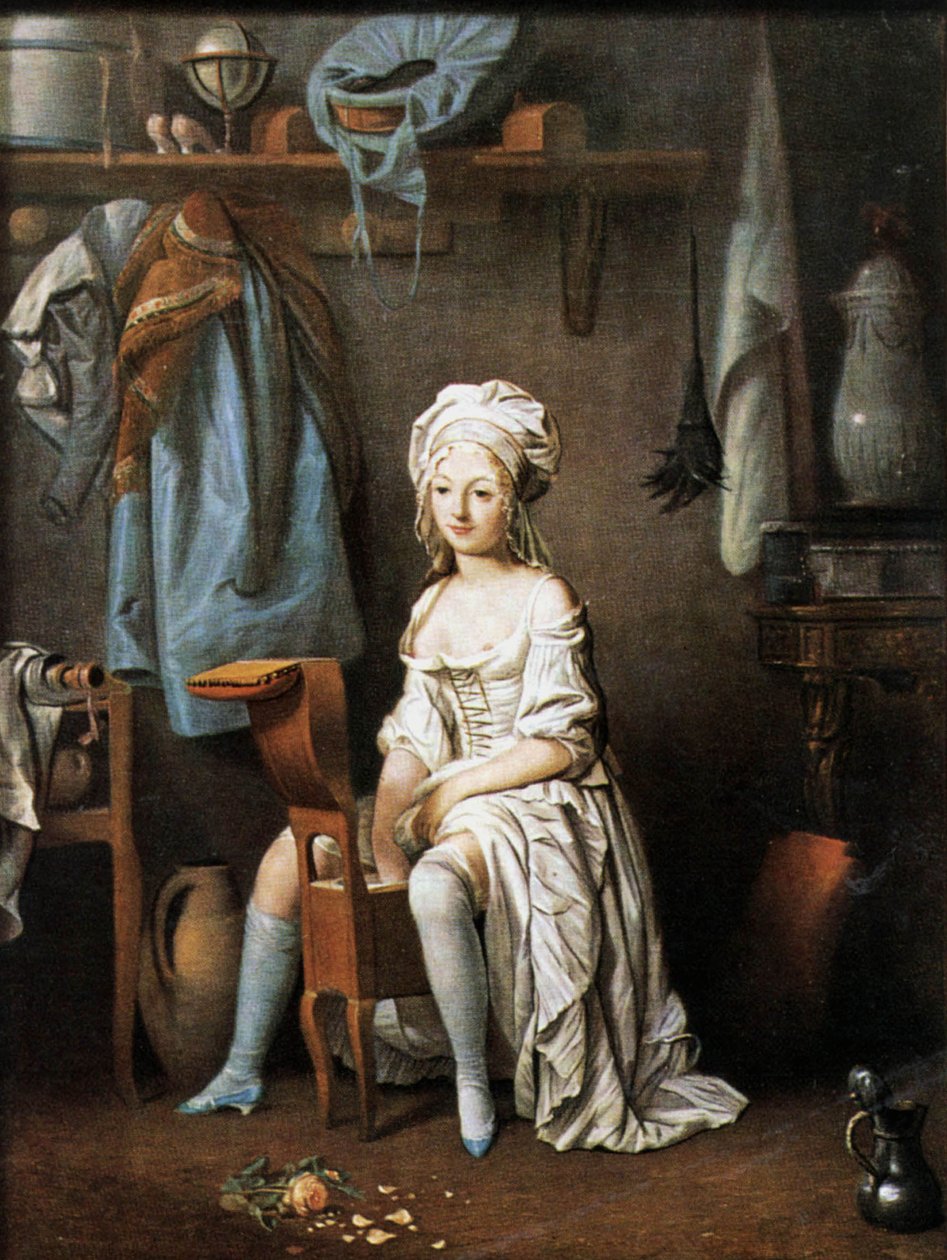 朝の洗面所：ビデの女、1790年頃 作： ルイレオポルドボイリー