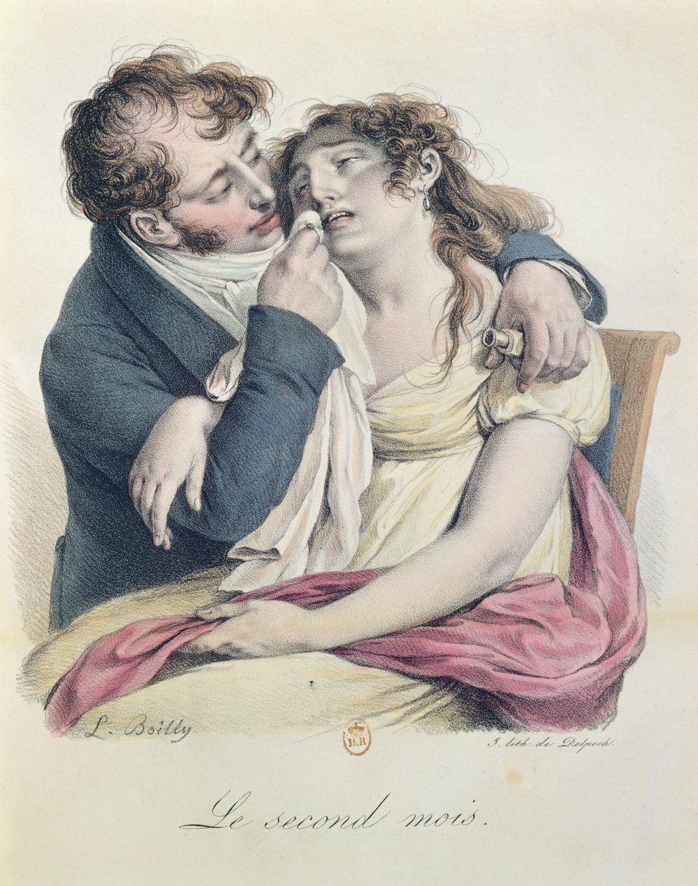 妊娠2ヶ月、c.1825（色付きのリソ） 作： ルイレオポルドボイリー