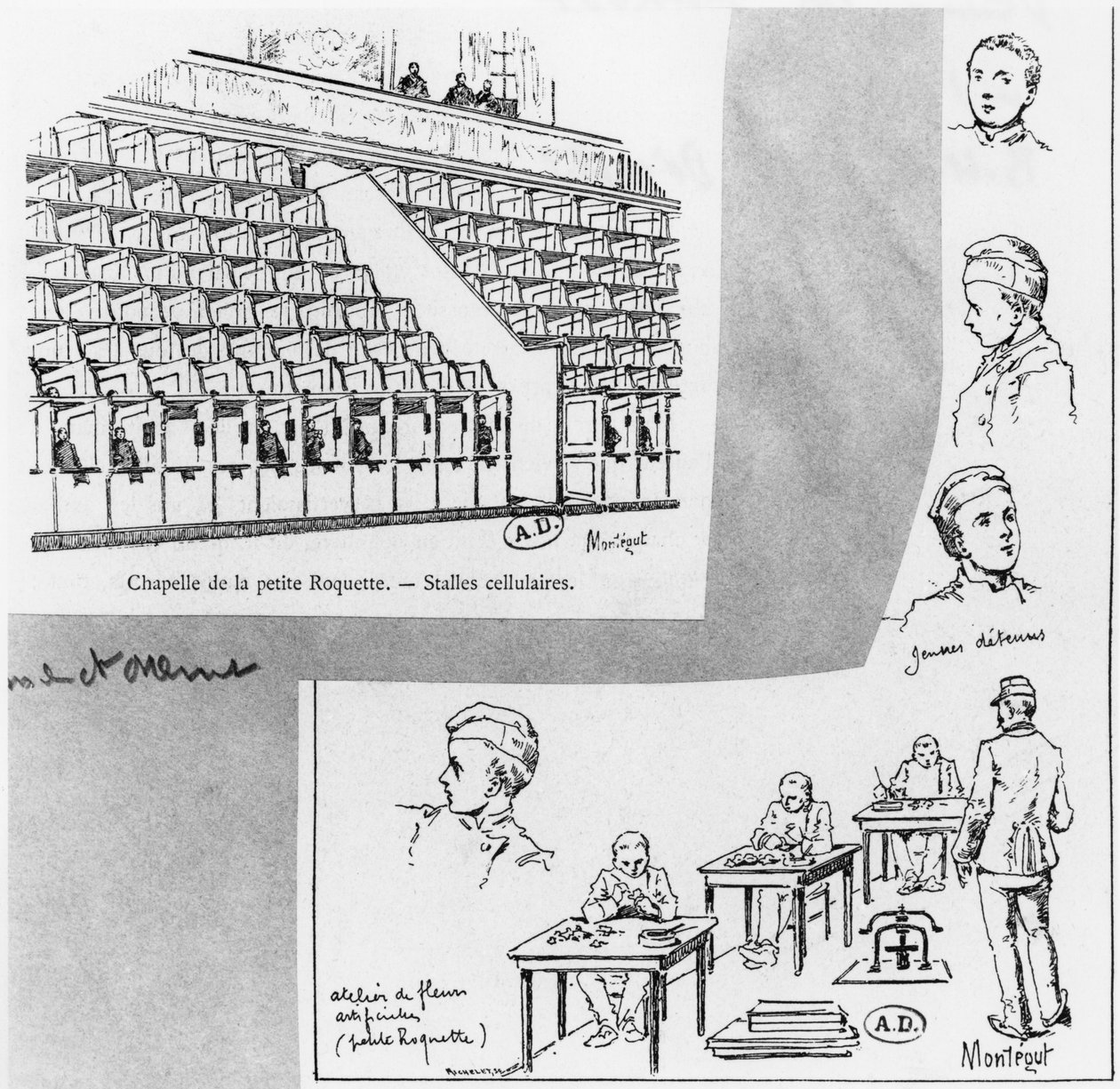 ラプチロケットの刑務所、1890年頃 作： ルイ・モンテグート