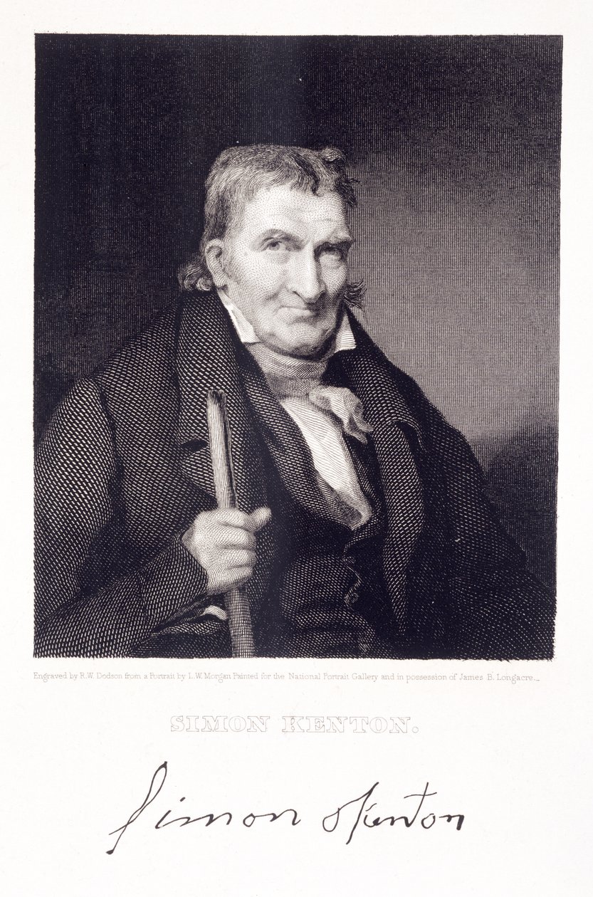 リチャードW.ドドソン（1812-67）によって彫刻されたサイモンケントン（1755-1836） 作： ルイス・W・モーガン