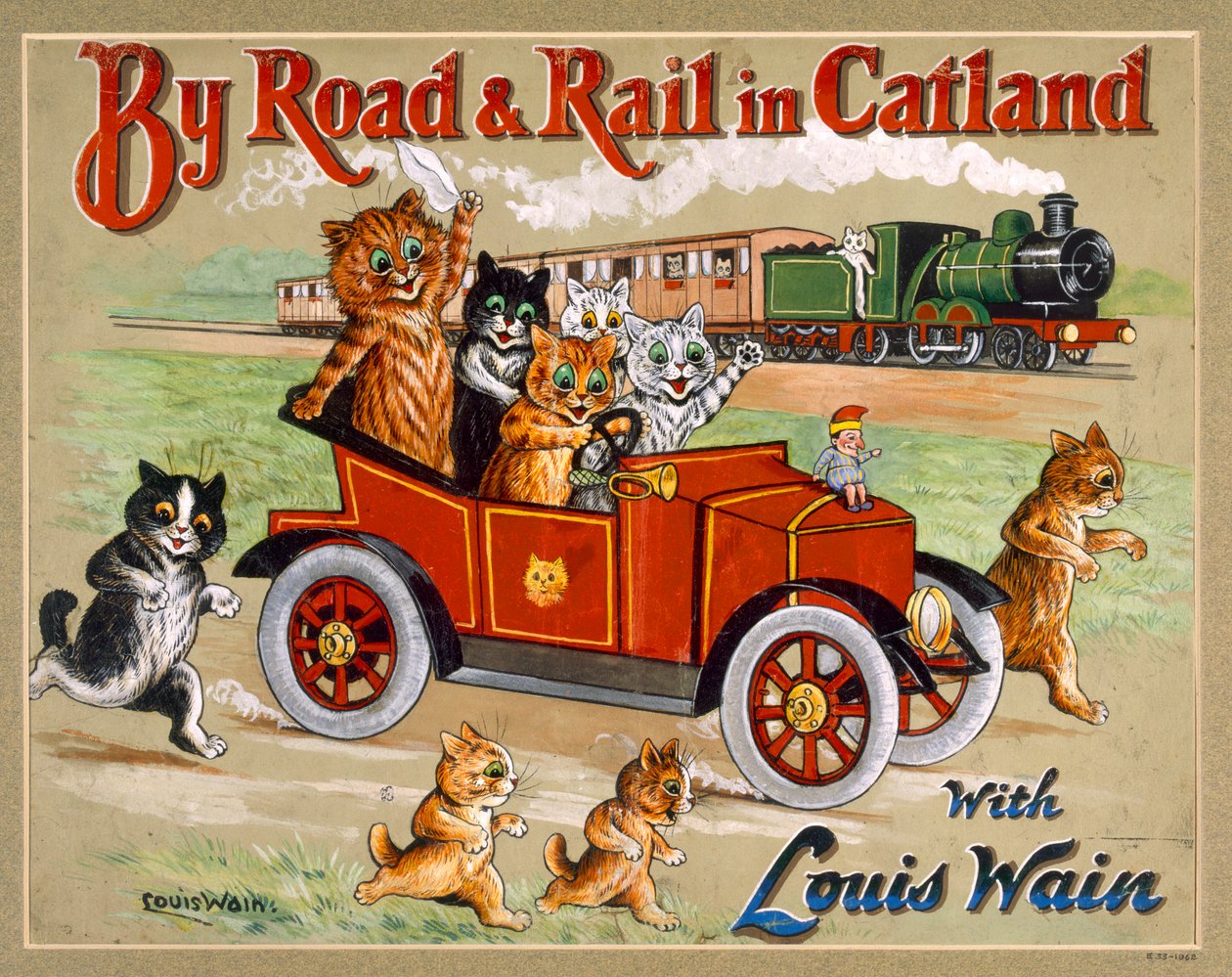 キャットランドの道路と鉄道で、20日 作： ルイス・ウェイン