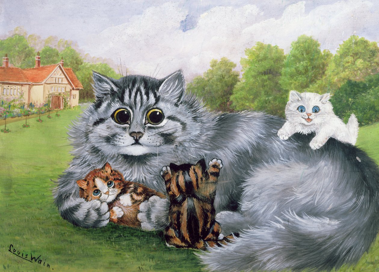 猫と子猫 作： ルイス・ウェイン