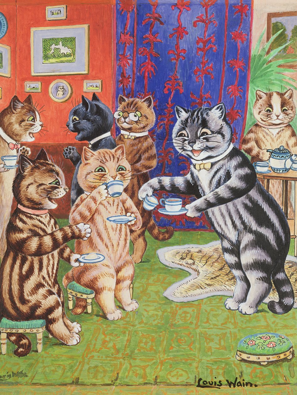 猫のお茶会 作： ルイス・ウェイン