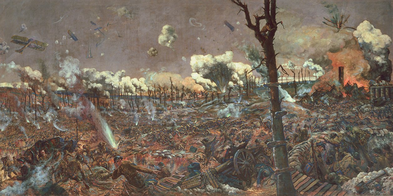 クールセレットの戦い、1918年 作： ルイ・ウィーター